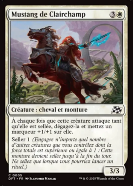 Mustang de Clairchamp, carte Magic DFT 5 — extension Aetherdrift