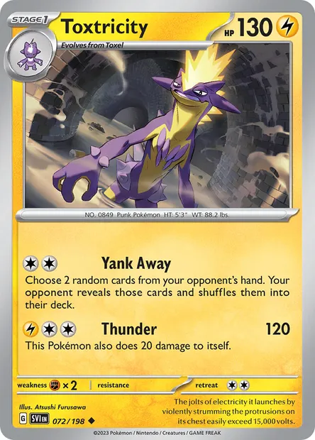 Toxtricity, Pokémon card SVI 072 — Scarlet & Violet set