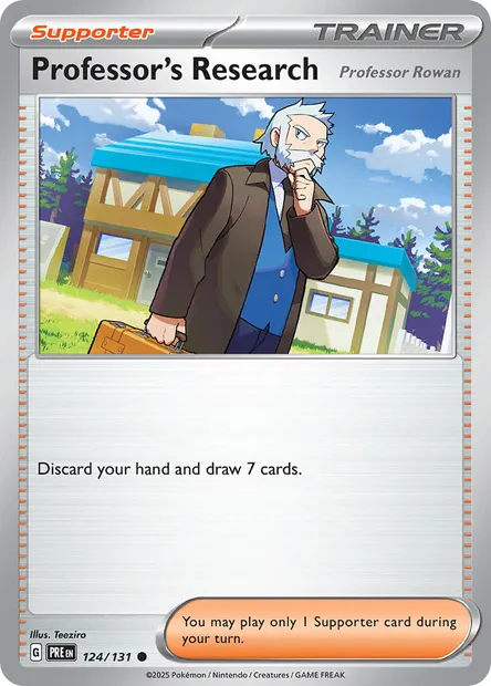 Professor's Research, Pokémon card PRE 124 — Prismatic Evolutions set