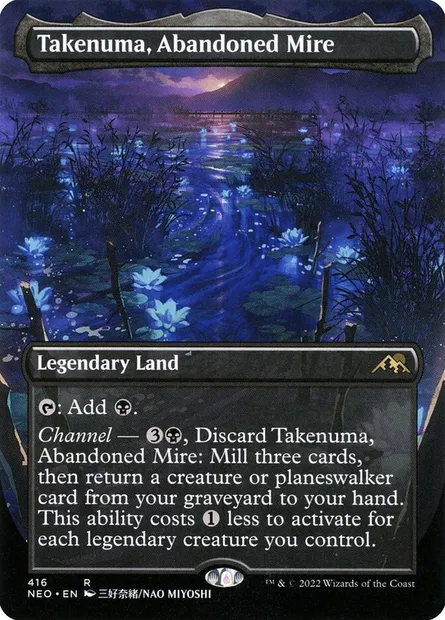 Takenuma, Abandoned Mire, Magic card NEO 416 — Kamigawa: Neon Dynasty set