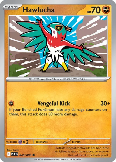 Hawlucha, Pokémon card POR 046 — Perfect Order set