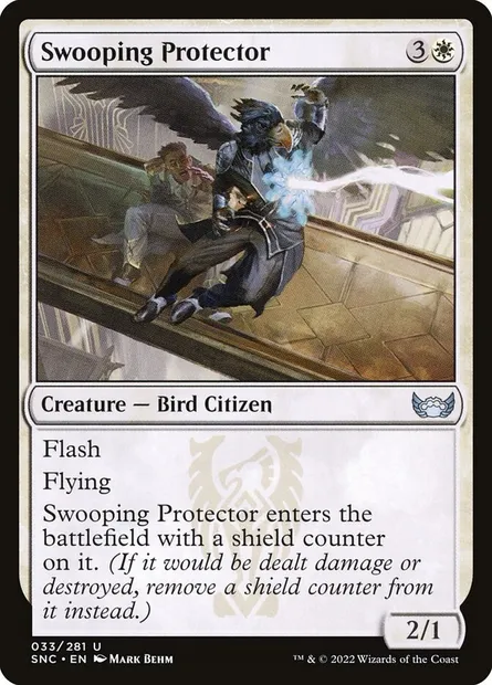 Swooping Protector, Magic card SNC 33 — Streets of New Capenna set