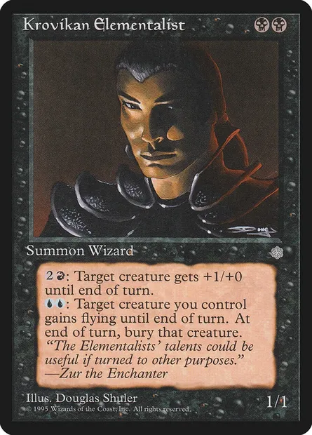 Krovikan Elementalist, Magic card ICE 139 — Ice Age set