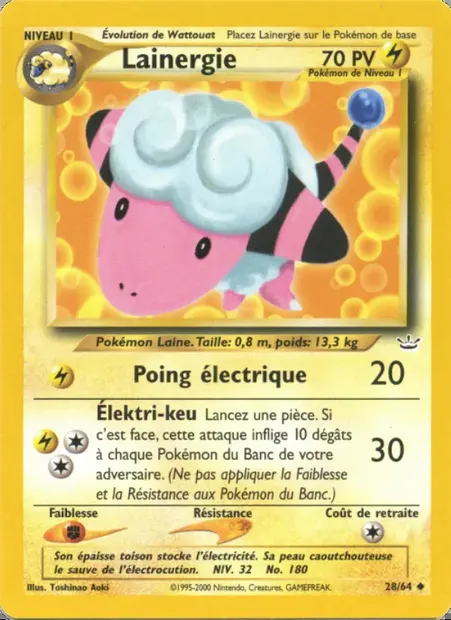 Lainergie, carte Pokémon NR 28 — extension Neo Revelation