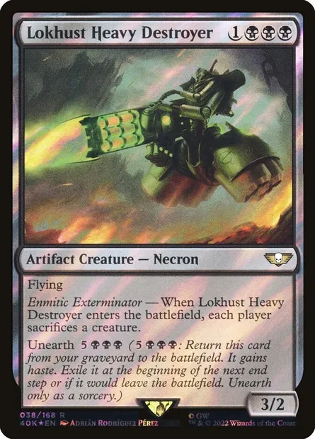 Destroyer lourd Lokhust, carte Magic 40K 38★ — extension Warhammer 40,000 Commander