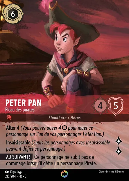 Peter Pan - Fléau des pirates, carte Disney Lorcana CH3-215 — extension Les Terres d'Encres