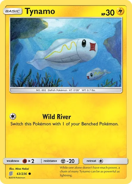 Tynamo, Pokémon card UNM 63 — Unified Minds set