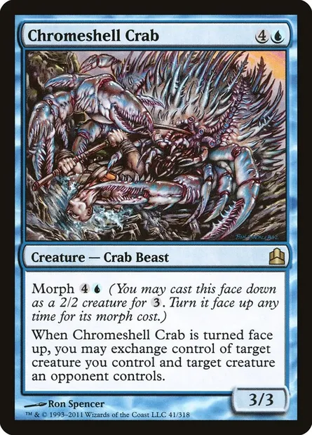 Chromeshell Crab, Magic card CMD 41 — Commander 2011 set
