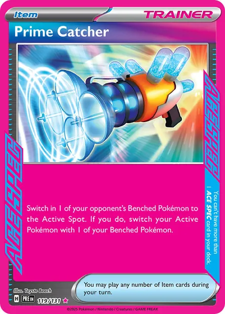 Prime Catcher, Pokémon card PRE 119 — Prismatic Evolutions set