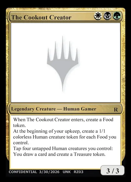 The Cookout Creator, carte Magic UNK RZ03p — extension Unknown Event
