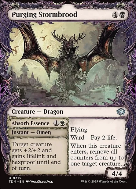 Purging Stormbrood // Absorb Essence, Magic card TDM 315 — Tarkir: Dragonstorm set