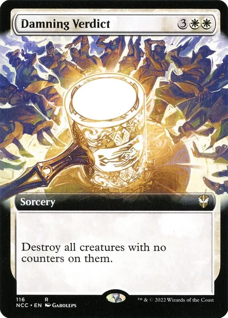 Damning Verdict, Magic card NCC 116 — New Capenna Commander set