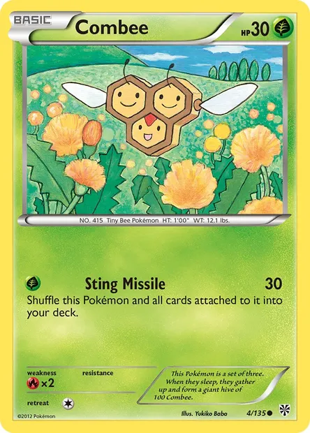 Combee, Pokémon card PLS 4 — Plasma Storm set