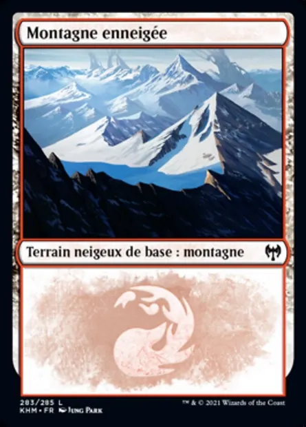 Montagne enneigée, carte Magic KHM 283 — extension Kaldheim