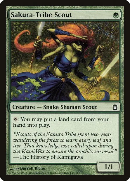 Sakura-Tribe Scout, Magic card SOK 144 — Saviors of Kamigawa set