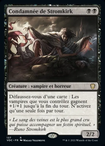 Condamnée de Stromkirk, carte Magic VOC 137 — extension Crimson Vow Commander