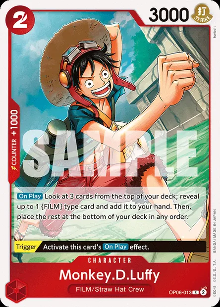 Monkey D. Luffy, carte One Piece OP06-013 — extension ONE PIECE CARD THE BEST