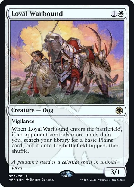 Loyal Warhound, Magic card PAFR 23a — Adventures in the Forgotten Realms Promos set