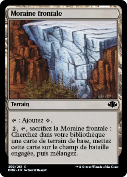 Moraine frontale, carte Magic DMR 259 — extension Dominaria Remastered