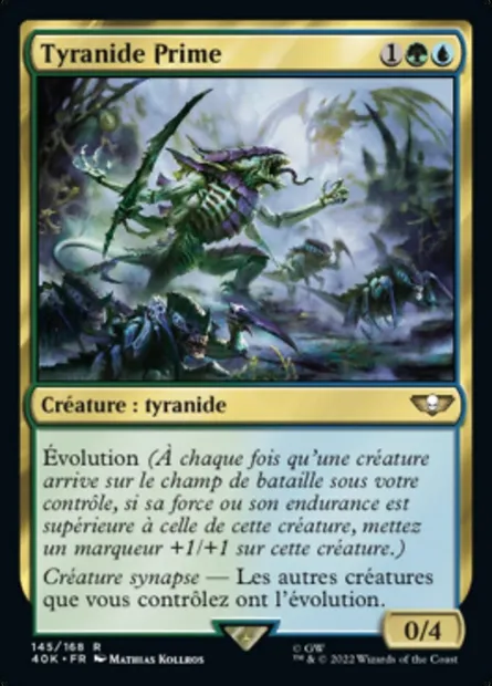 Tyranide Prime, carte Magic 40K 145 — extension Warhammer 40,000 Commander