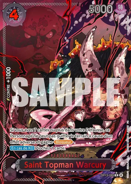 Saint Topman Warcury, carte One Piece OP13-089 — extension SUCCESSEURS