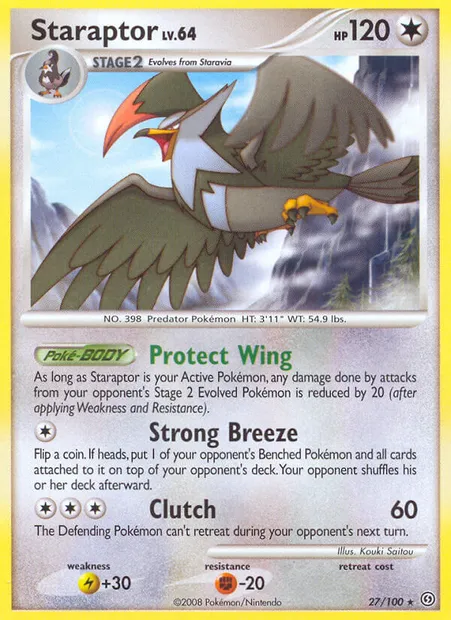 Staraptor, Pokémon card SF 27 — Stormfront set