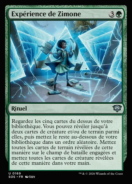 Expérience de Zimone, carte Magic SOS 169 — extension Secrets of Strixhaven