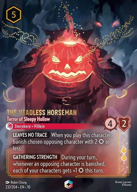 The Headless Horseman - Terror of Sleepy Hollow, Disney Lorcana card CH10-232 — Whispers in the Well set