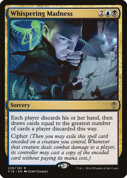 Whispering Madness, Magic card C16 229 — Commander 2016 set
