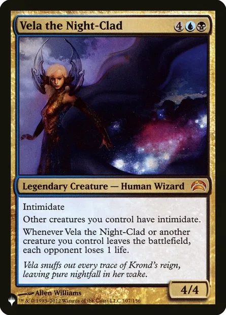 Vela the Night-Clad, Magic card PLST PC2-107 — The List set