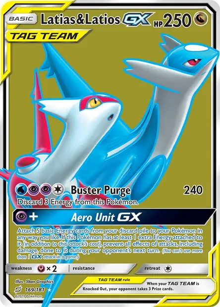 Latias & Latios GX, Pokémon card TEU 169 — Team Up set