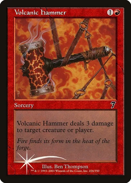 Volcanic Hammer, Magic card 7ED 226★ — Seventh Edition set