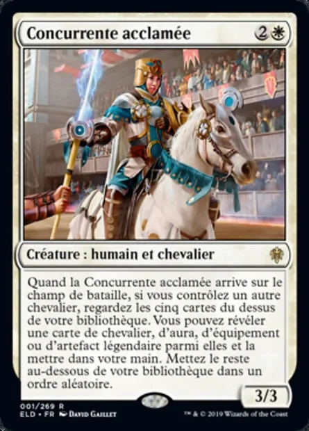 Concurrente acclamée, carte Magic ELD 1 — extension Throne of Eldraine