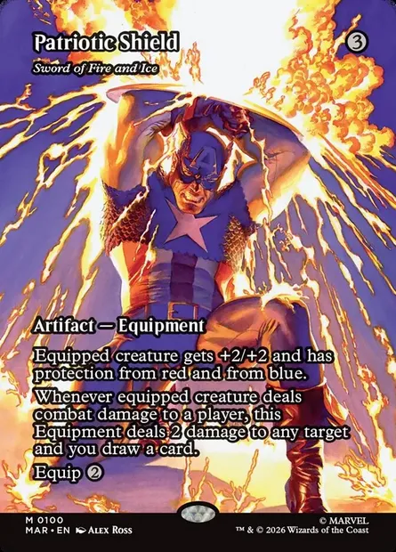 Sword of Fire and Ice, Magic card MAR 100 — Marvel Universe set
