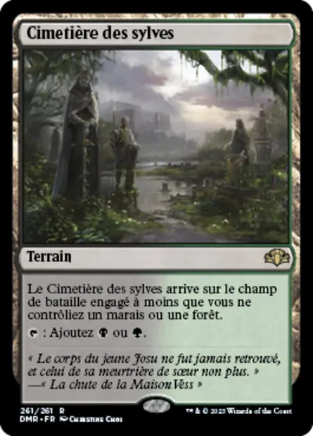 Cimetière des sylves, carte Magic DMR 261 — extension Dominaria Remastered