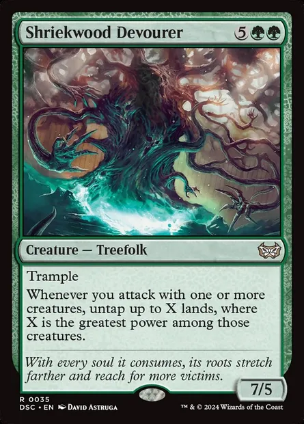 Shriekwood Devourer, Magic card DSC 35 — Duskmourn: House of Horror Commander set