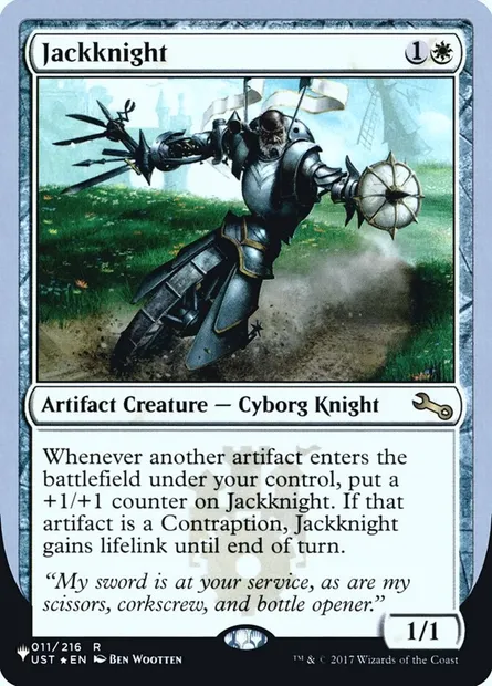 Jackknight, Magic card ULST 5 — The List (Unfinity Foil Edition) set