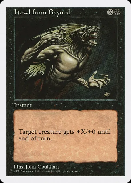Howl from Beyond, Magic card 5ED 168 — Fifth Edition set