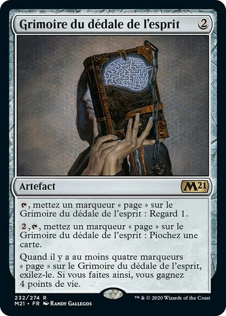 Grimoire du dédale de l'esprit, carte Magic M21 232 — extension Core Set 2021