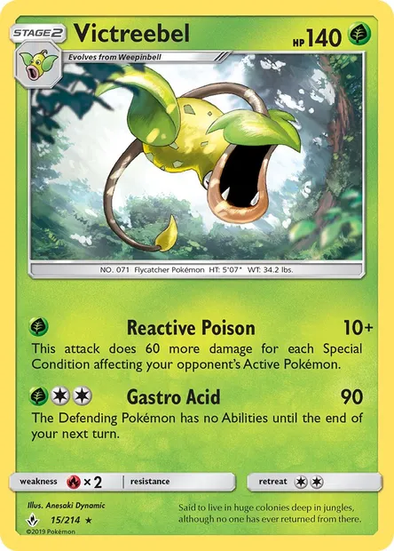 Victreebel, Pokémon card UNB 15 — Unbroken Bonds set