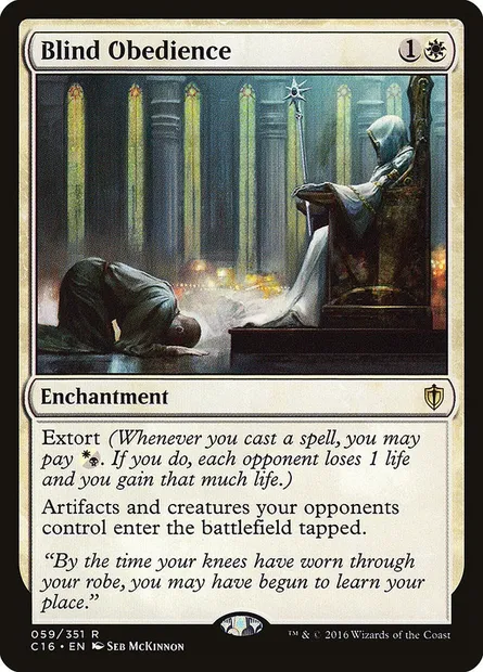 Blind Obedience, Magic card C16 59 — Commander 2016 set