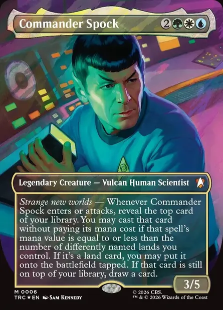 Commander Spock, Magic card TRC 6 — Star Trek Commander set