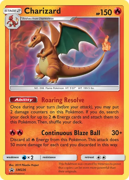 Charizard, Pokémon card SM 226 — SM Black Star Promos set