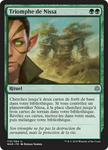 Triomphe de Nissa, carte Magic WAR 170 — extension La guerre des Planeswalkers