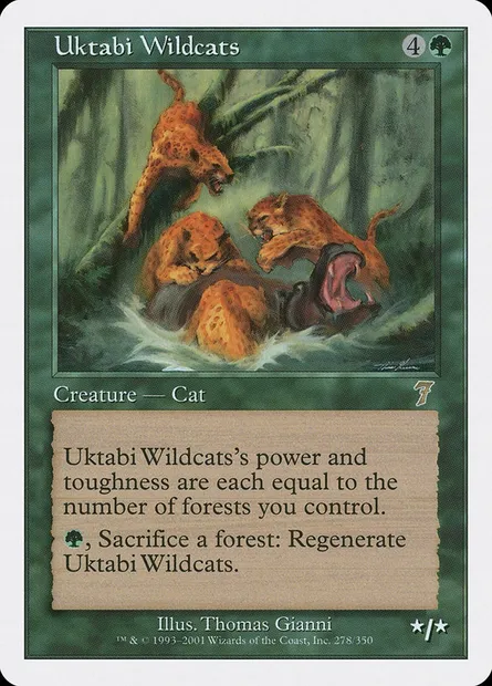 Uktabi Wildcats, Magic card 7ED 278 — Seventh Edition set