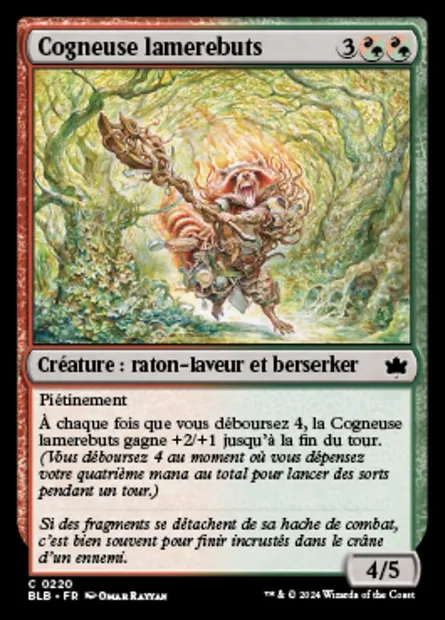 Cogneuse lamerebuts, carte Magic BLB 220 — extension Bloomburrow