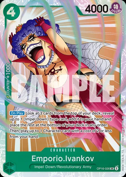 Emporio.Ivankov, One Piece card OP16-026 — THE TIME OF BATTLE set