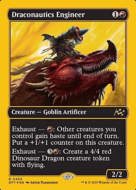 Draconautics Engineer, Magic card DFT 459 — Aetherdrift set