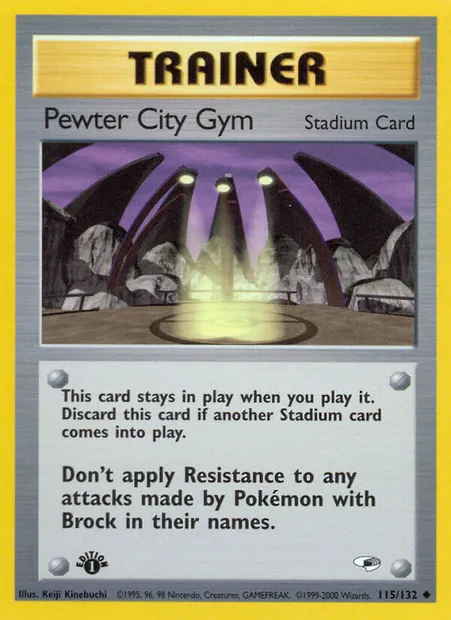 Pewter City Gym, Pokémon card GH 115 — Gym Heroes set