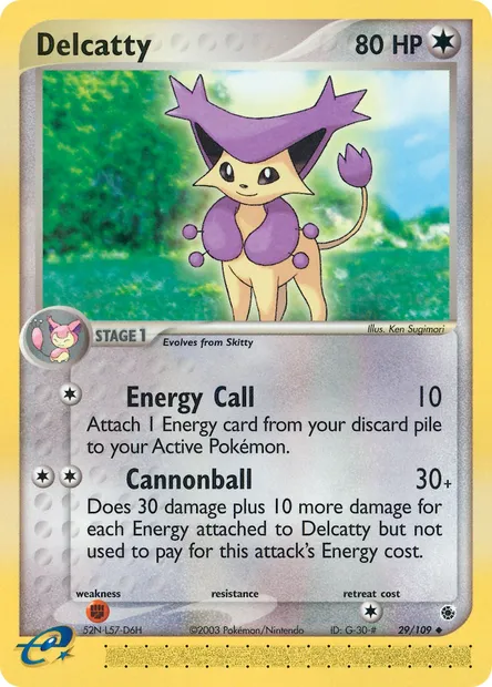 Delcatty, Pokémon card RS 29 — Ruby & Sapphire set